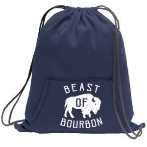 Beast Of Bourbon Drinking Whiskey Design Bison Buffalo Party Sweatshirt Cinch Pack Bag