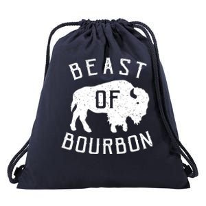 Beast Of Bourbon Drinking Whiskey Design Bison Buffalo Party Drawstring Bag