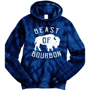 Beast Of Bourbon Drinking Whiskey Design Bison Buffalo Party Tie Dye Hoodie