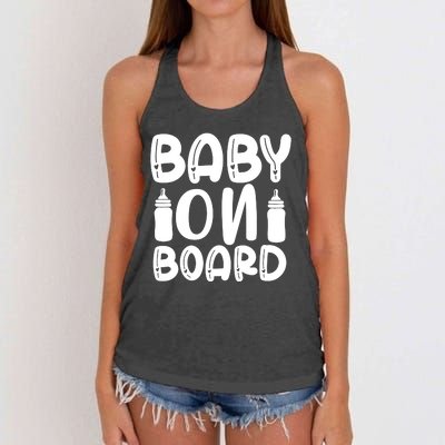 Baby On Board Women's Knotted Racerback Tank