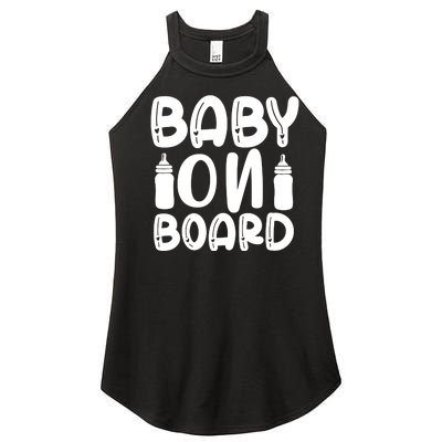 Baby On Board Women’s Perfect Tri Rocker Tank