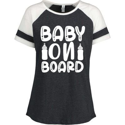 Baby On Board Enza Ladies Jersey Colorblock Tee