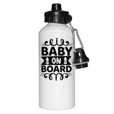 Baby On Board Aluminum Water Bottle 