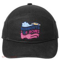 Burnouts Or Bows Gender Reveal 7-Panel Snapback Hat