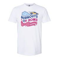 Burnouts Or Bows Gender Reveal Softstyle® CVC T-Shirt