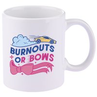 Burnouts Or Bows Gender Reveal 11oz C Handle Ceramic Mug