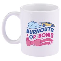Burnouts Or Bows Gender Reveal 11oz C Handle Ceramic Mug