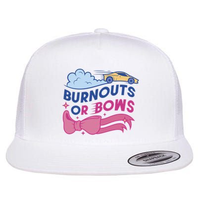 Burnouts Or Bows Gender Reveal Flatbill Hat