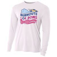 Burnouts Or Bows Gender Reveal Cooling Performance Long Sleeve Crew