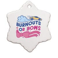 Burnouts Or Bows Gender Reveal Ceramic Star Ornament