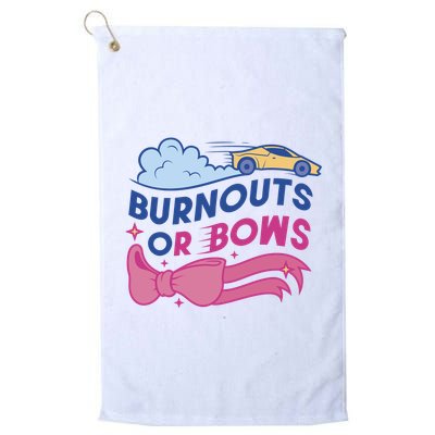 Burnouts Or Bows Gender Reveal Golf Towel