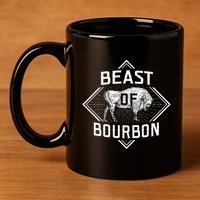 Beast Of Bourbon American Bison Buffalo Lover Wildlife 11oz C Handle Ceramic Mug