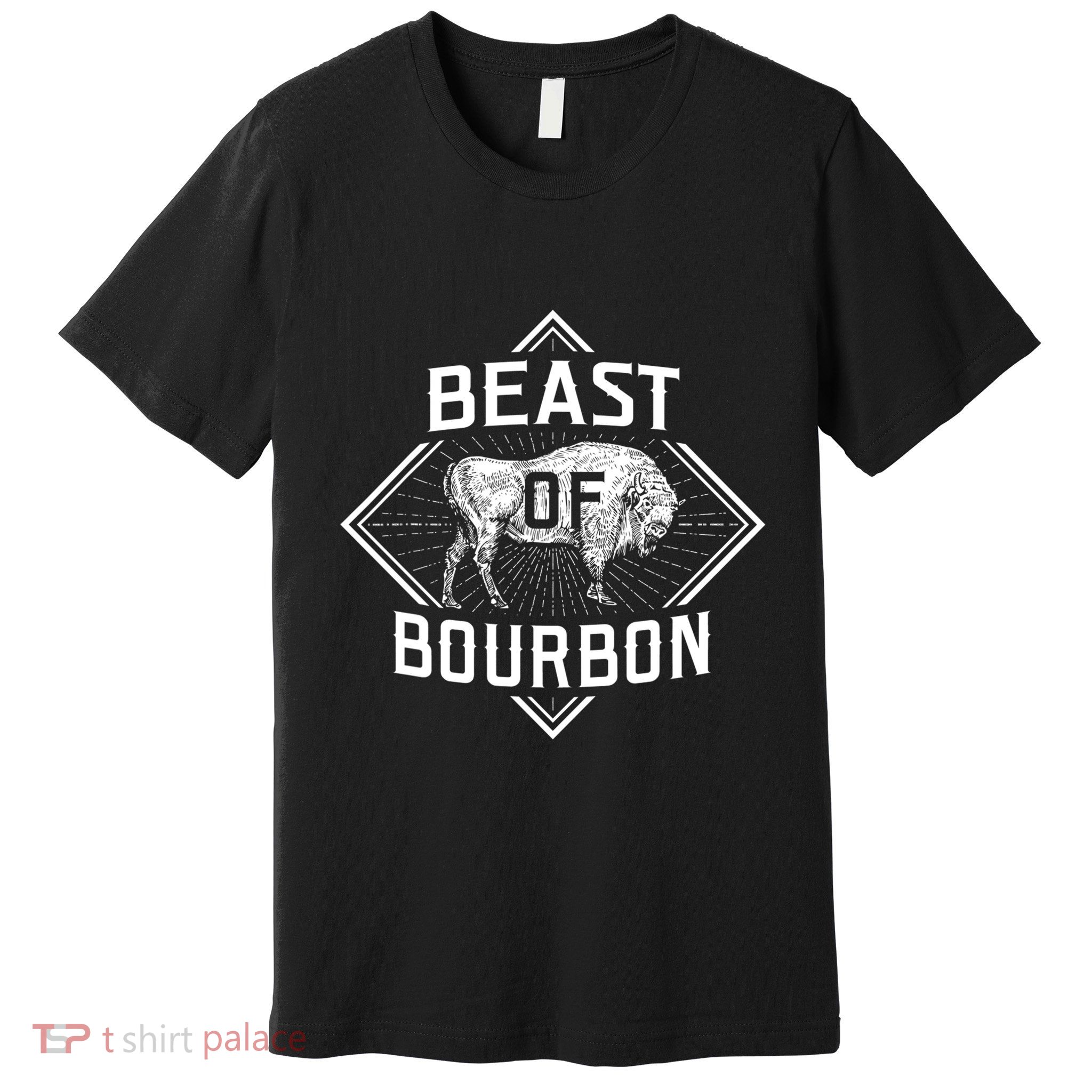 Beast Of Bourbon American Bison Buffalo Lover Wildlife Premium T-Shirt