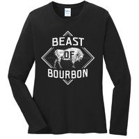 Beast Of Bourbon American Bison Buffalo Lover Wildlife Ladies Long Sleeve Shirt