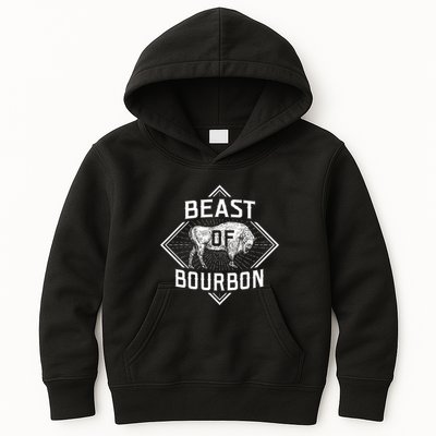 Beast Of Bourbon American Bison Buffalo Lover Wildlife Kids Hoodie