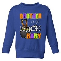 Brother Of Brewing Baby Halloween Theme Baby Shower Spooky Toddler Sweatshirt