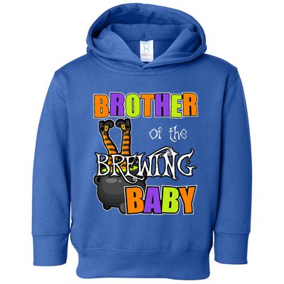 Brother Of Brewing Baby Halloween Theme Baby Shower Spooky Toddler Hoodie