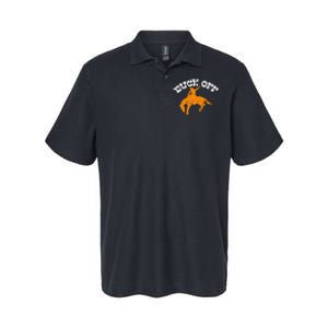 Buck Off Bucking Western Rodeo Cowboy Bronc Rider Softstyle Adult Sport Polo