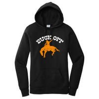 Buck Off Bucking Western Rodeo Cowboy Bronc Rider Women's Pullover Hoodie