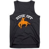 Buck Off Bucking Western Rodeo Cowboy Bronc Rider Tank Top