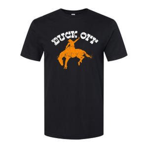 Buck Off Bucking Western Rodeo Cowboy Bronc Rider Softstyle CVC T-Shirt