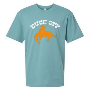 Buck Off Bucking Western Rodeo Cowboy Bronc Rider Sueded Cloud Jersey T-Shirt