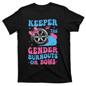 Burnouts Or Bows Funny Gender Reveal Party Fun T-Shirt