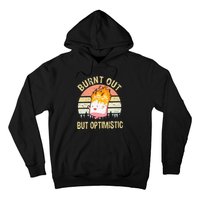 Burnt Out But Optimistic Retro Vintage Sunset Hoodie