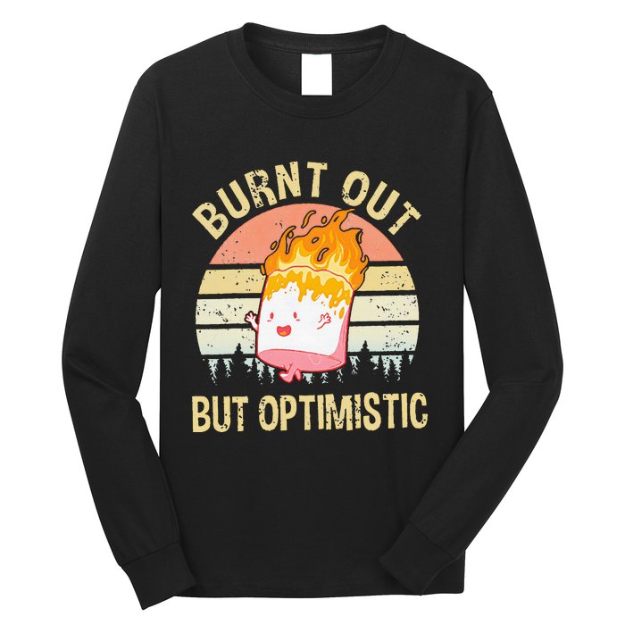 Burnt Out But Optimistic Retro Vintage Sunset Long Sleeve Shirt