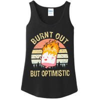 Burnt Out But Optimistic Retro Vintage Sunset Ladies Essential Tank