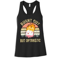 Burnt Out But Optimistic Retro Vintage Sunset Women's Racerback Tank