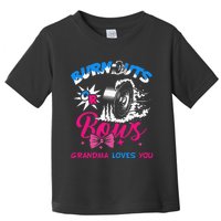 Burnouts Or Bows Gender Reveal Baby Party Announce Grandma Toddler T-Shirt