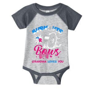 Burnouts Or Bows Gender Reveal Baby Party Announce Grandma Infant Baby Jersey Bodysuit