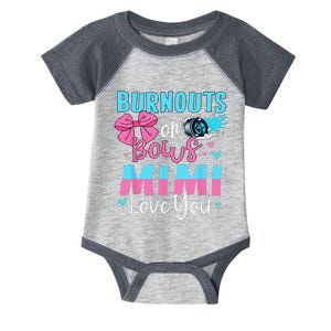 Burnouts Or Bows Mimi Loves You Gender Reveal Grandma Infant Baby Jersey Bodysuit