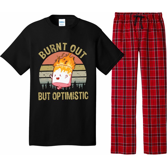 Burnt Out But Optimistic Retro Vintage Sunset Pajama Set