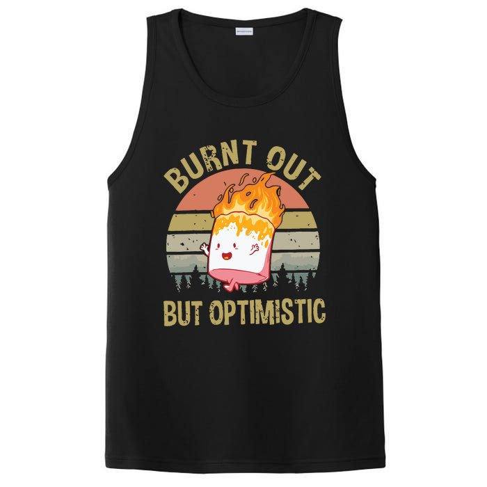 Burnt Out But Optimistic Retro Vintage Sunset PosiCharge Competitor Tank