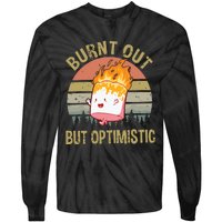 Burnt Out But Optimistic Retro Vintage Sunset Tie-Dye Long Sleeve Shirt