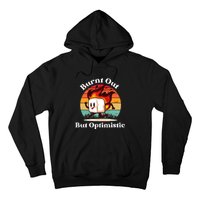 Burnt Out But Optimistic Retro Vintage Sunset Hoodie