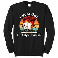 Burnt Out But Optimistic Retro Vintage Sunset Sweatshirt