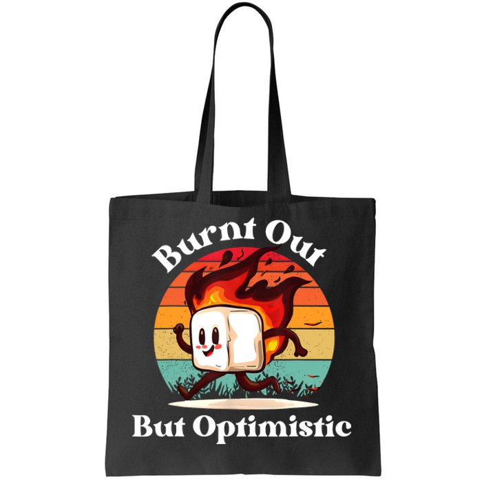 Burnt Out But Optimistic Retro Vintage Sunset Tote Bag