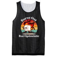 Burnt Out But Optimistic Retro Vintage Sunset Mesh Reversible Basketball Jersey Tank