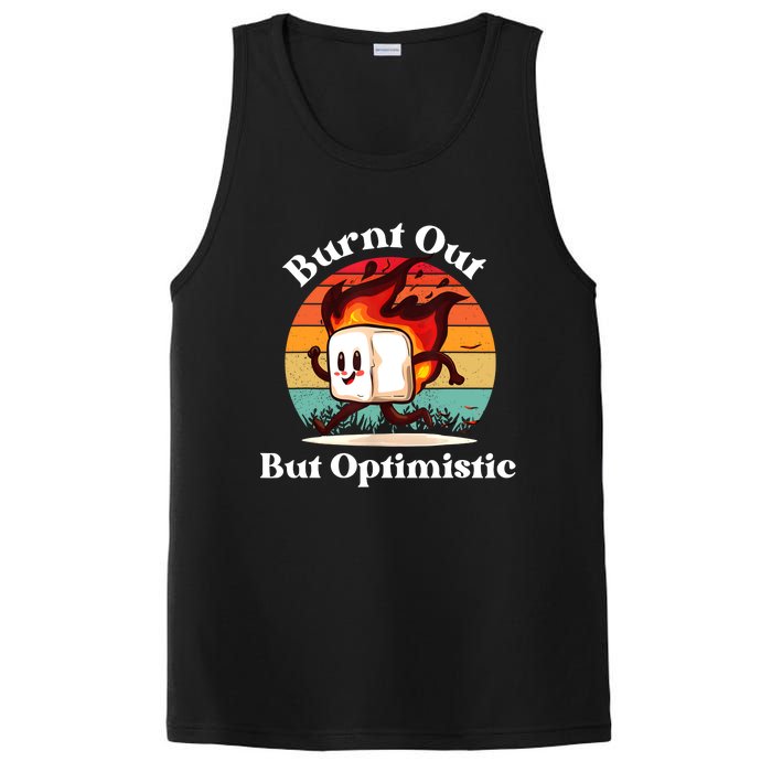 Burnt Out But Optimistic Retro Vintage Sunset PosiCharge Competitor Tank