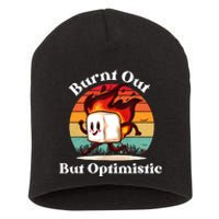 Burnt Out But Optimistic Retro Vintage Sunset Short Acrylic Beanie