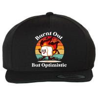 Burnt Out But Optimistic Retro Vintage Sunset Wool Snapback Cap