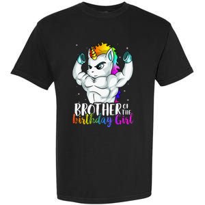 Brother Of Birthday Girl Unicorn Son Grandkid Nephew Garment-Dyed Heavyweight T-Shirt