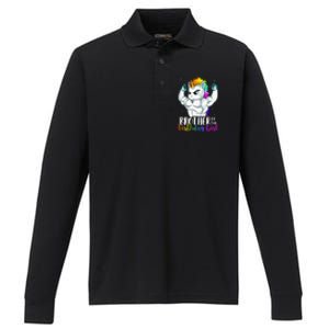 Brother Of Birthday Girl Unicorn Son Grandkid Nephew Performance Long Sleeve Polo