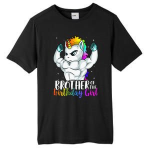 Brother Of Birthday Girl Unicorn Son Grandkid Nephew Tall Fusion ChromaSoft Performance T-Shirt