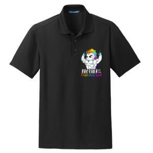 Brother Of Birthday Girl Unicorn Son Grandkid Nephew Dry Zone Grid Polo