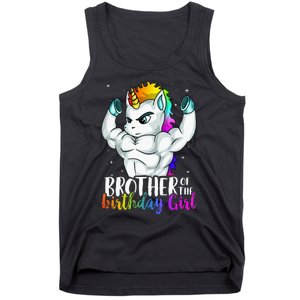 Brother Of Birthday Girl Unicorn Son Grandkid Nephew Tank Top