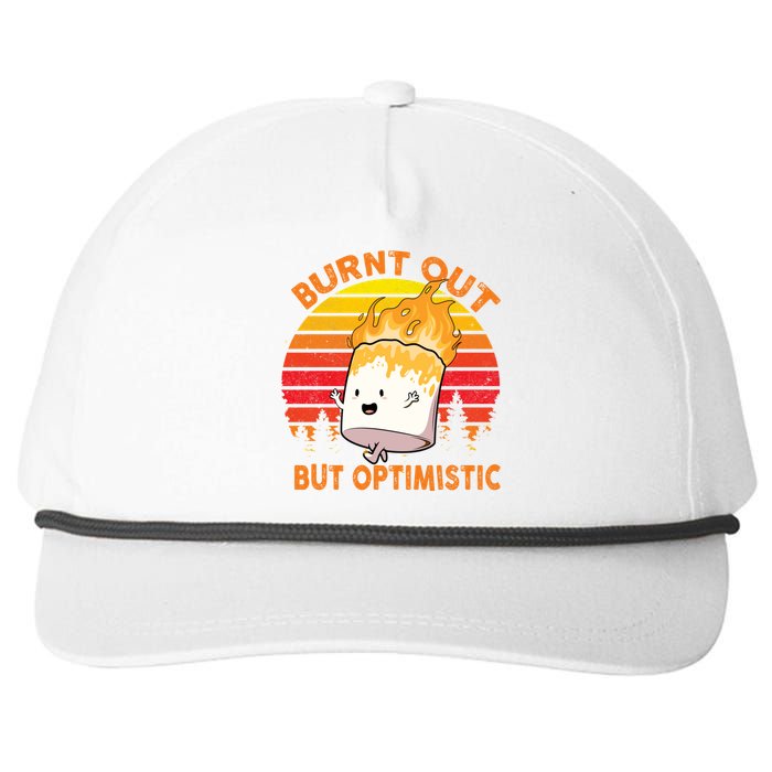 Burnt Out But Optimistic Retro Vintage Snapback Five-Panel Rope Hat